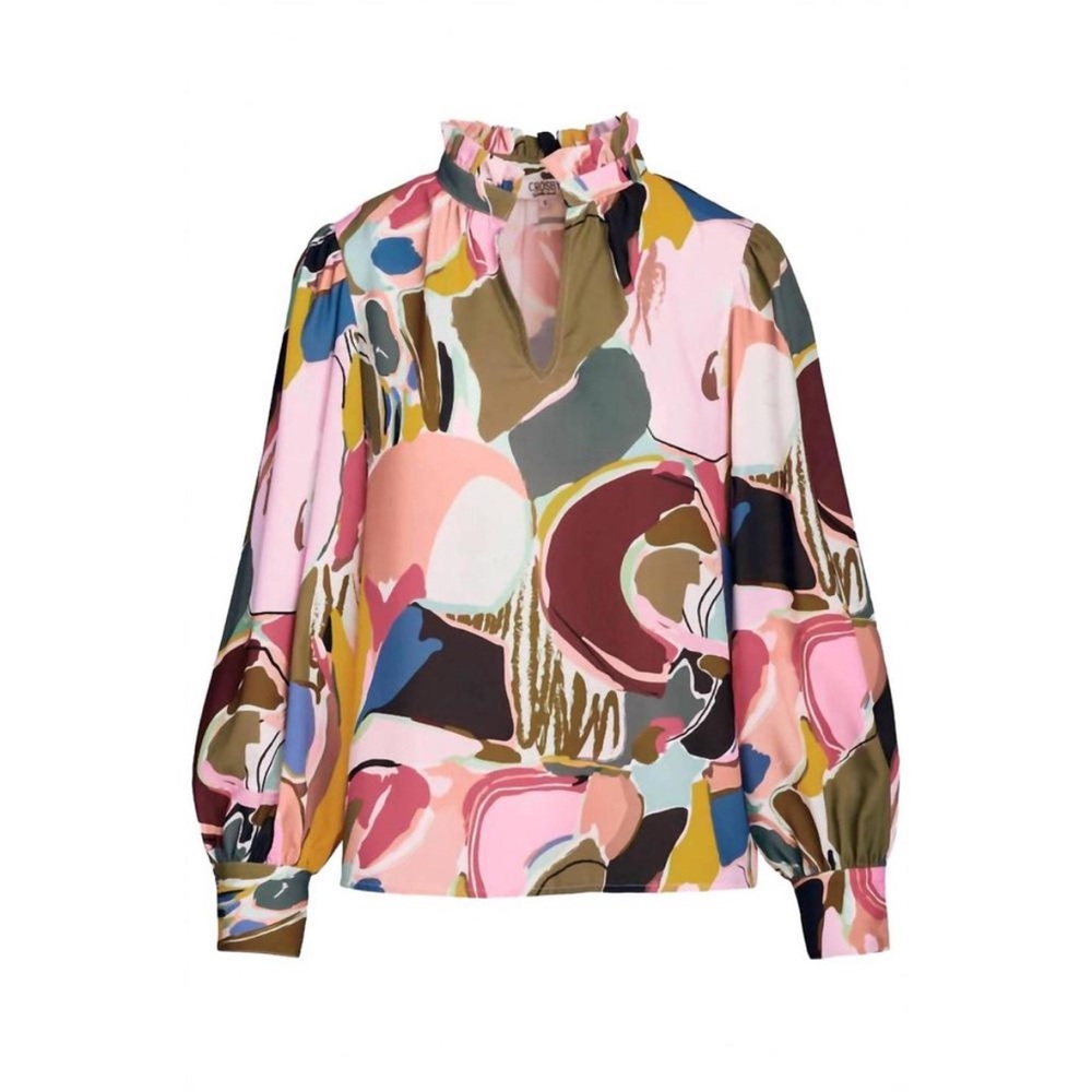 CROSBY by Mollie Burch Lyla Top in Abstract Expression
